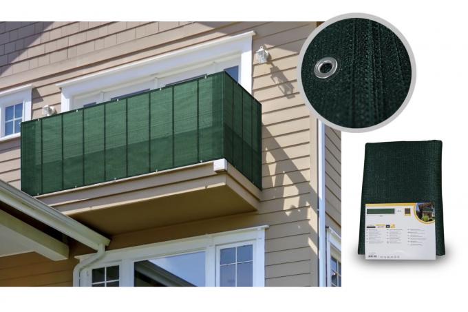 شبكة الظل Hdpe للشرفة 0.9x5m UV الشراع التشطيب 2